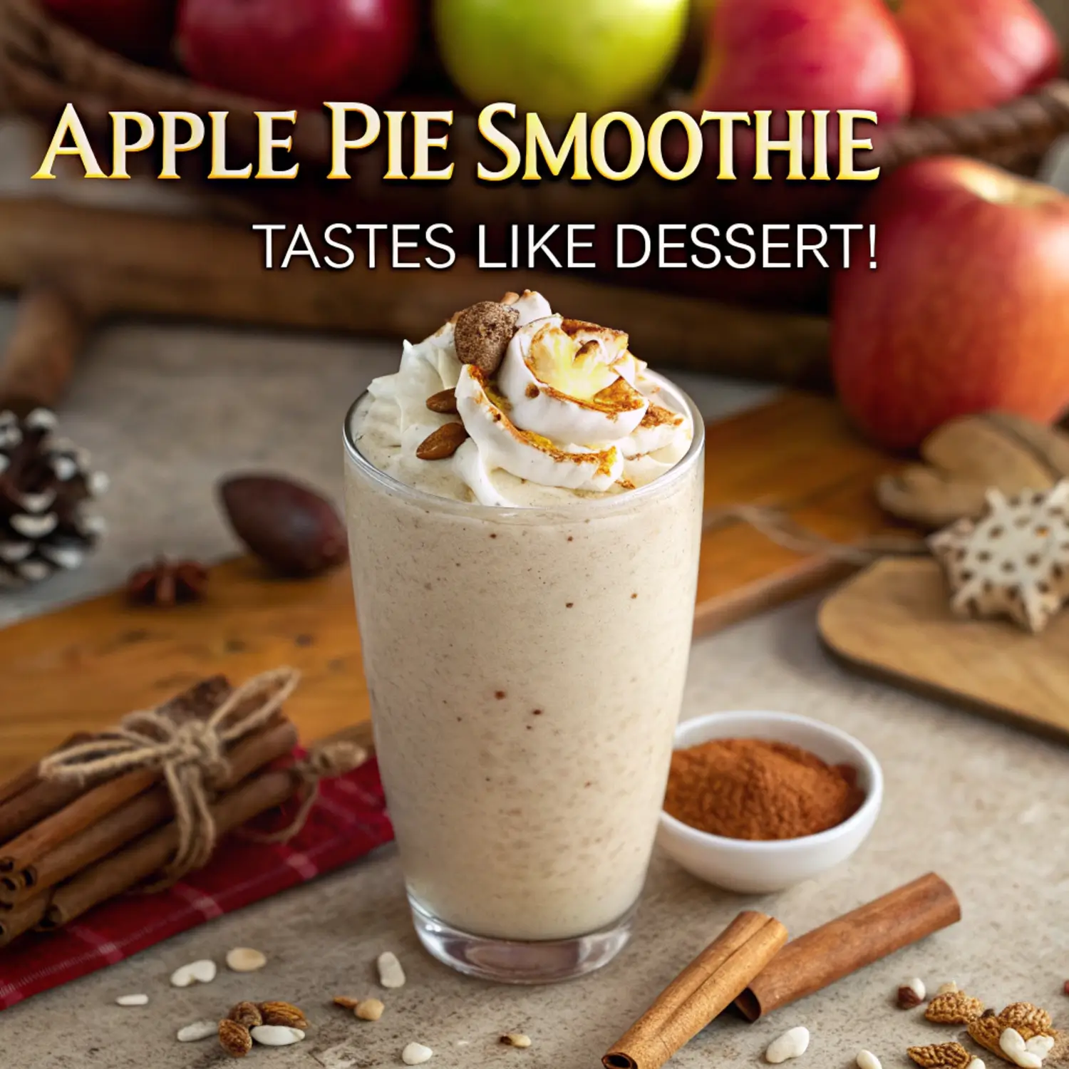 Apple Pie Smoothie (Tastes Like Dessert!) 🍏🥤