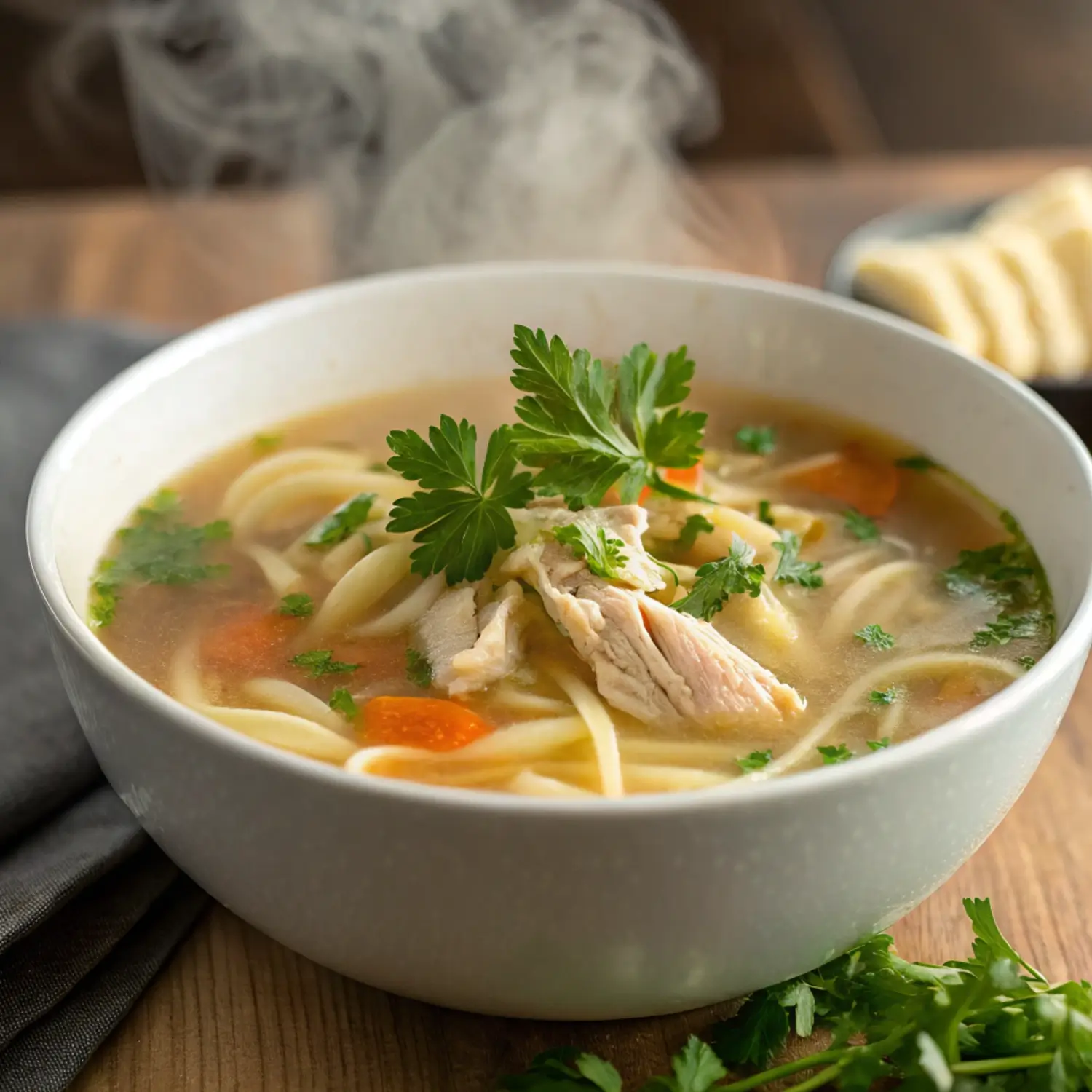 🥣 Chicken Noodle Soup for Chilly Nights ❄️🍗